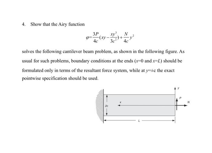 Solved 4. Show that the Airy function 3P 4c -(xy + N 4c 3c | Chegg.com