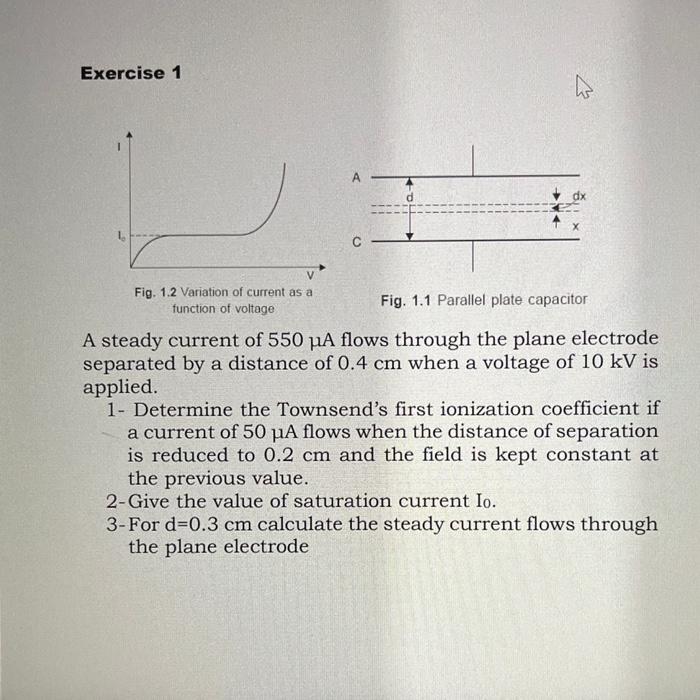 Solved Exercise 1 Fig. 1.2 variation of current as a | Chegg.com