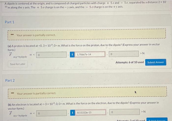 Solved A dipole is centered at the origin, and is composed | Chegg.com