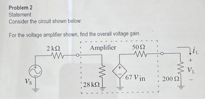 Solved Problem 2 Statement Consider the circuit shown below: | Chegg.com