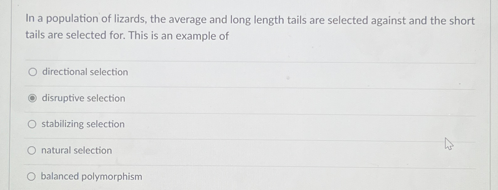 Solved In a population of lizards, the average and long | Chegg.com