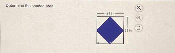 determine the area of the shaded square