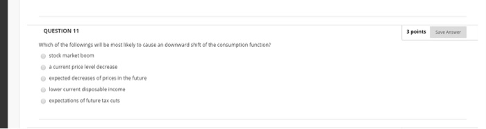 Solved QUESTION 11 3 points Save Answer which of the | Chegg.com