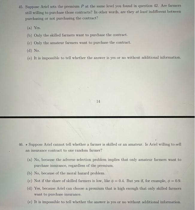 Solved LONG QUESTION 2 -INSURANCE AND MARKET FAILURES (items | Chegg.com