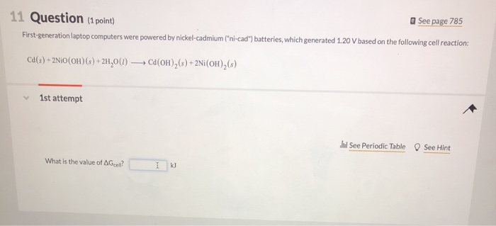 Solved 11 Question (1 point) See page 785 First-generation | Chegg.com