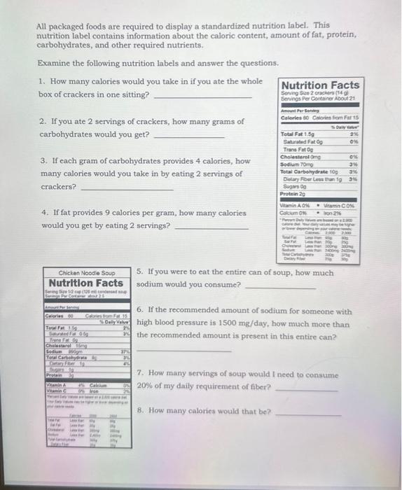 Solved LAB 02: ASSIGNMENT Nutrition I Abel Worksheet All | Chegg.com