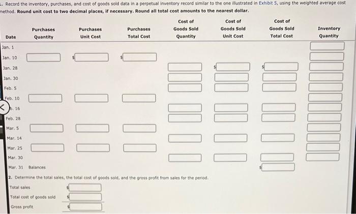 Solved Weighted average cost method with perpetual inventory | Chegg.com