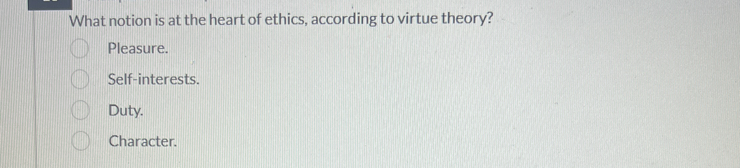 Solved What notion is at the heart of ethics, according to | Chegg.com