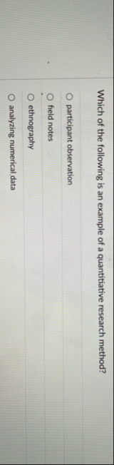 Solved Which of the following is an example of a | Chegg.com