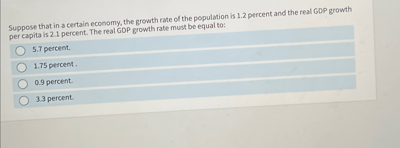 Solved Suppose that in a certain economy, the growth rate of | Chegg.com