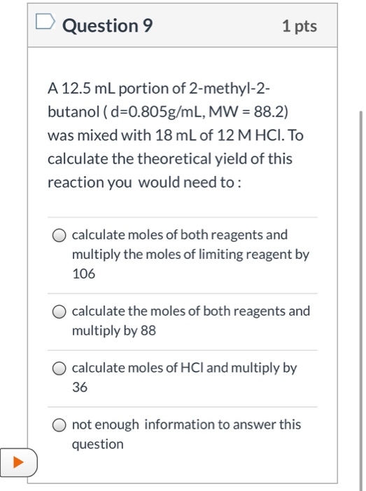 Solved Question 1 1 pts the first step in the mechanism of | Chegg.com