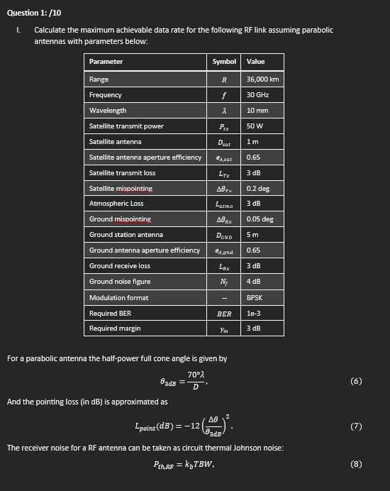 solved-communications-link-budget-the-link-budget-equation-chegg