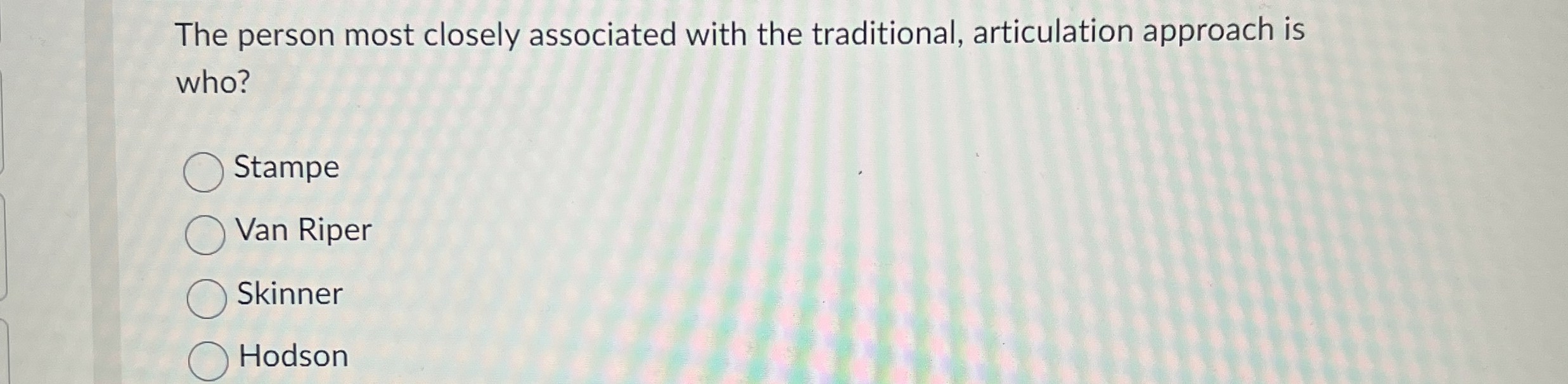 Solved The person most closely associated with the | Chegg.com
