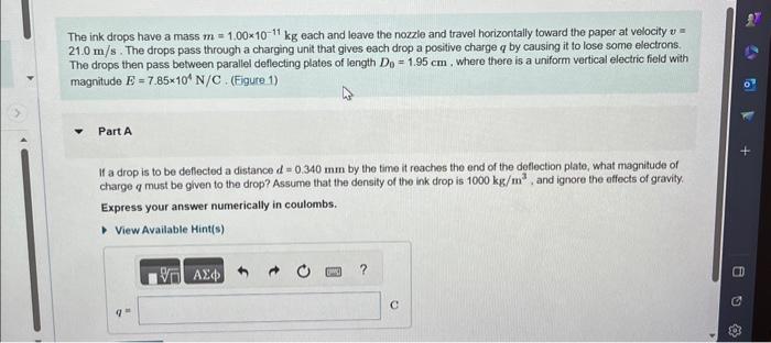 Solved In an inkjet printer, letters and images are created | Chegg.com