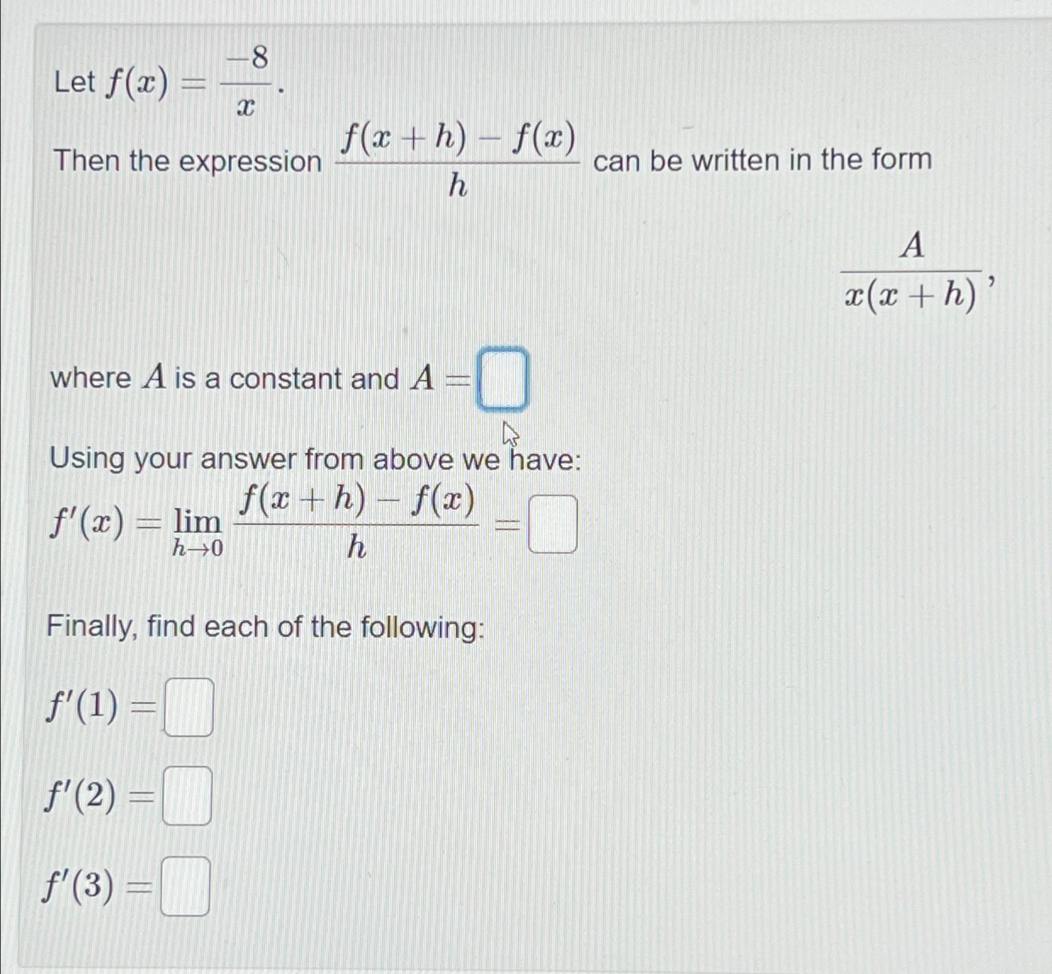 solved-let-f-x-8xthen-the-expression-f-x-h-f-x-h-can-be-chegg
