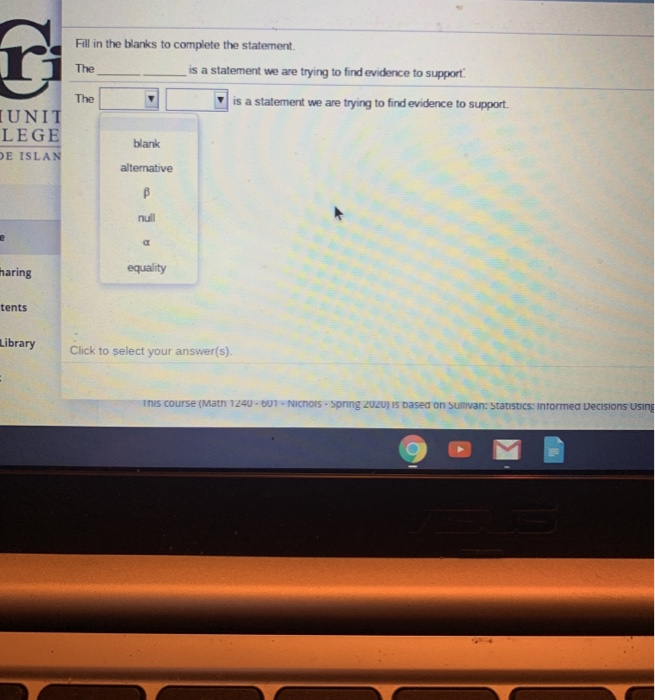 Solved Fill in the blanks to complete the statement The is a | Chegg.com