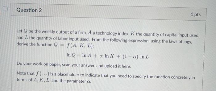 Solved Question 1 1 Pts Simplify The Following Using The | Chegg.com