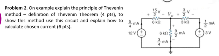 Solved On example explain the principle of Thevenin method - | Chegg.com