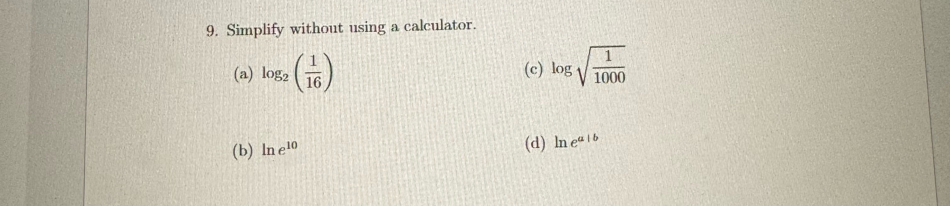 Solved Simplify without using a | Chegg.com