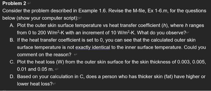 Consider the problem described in Example 1.6. Revise | Chegg.com