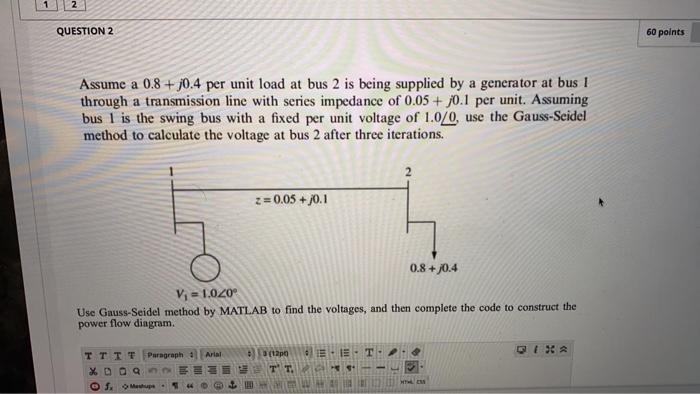 Solved QUESTION 2 60 points Assume a 0.8 + 10.4 per unit | Chegg.com