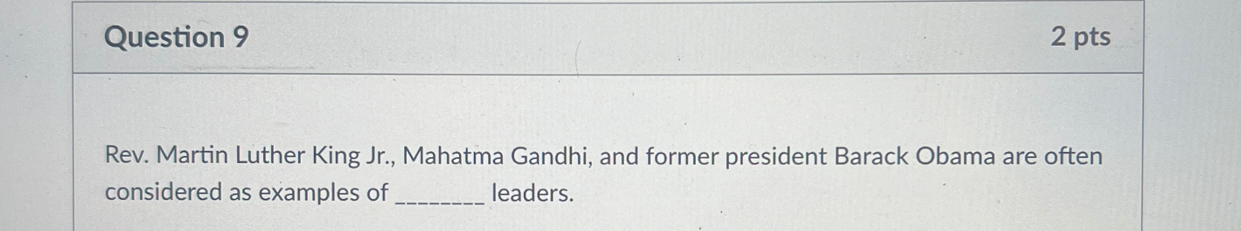 Solved Question 92 ﻿ptsRev. Martin Luther King Jr., ﻿Mahatma | Chegg.com
