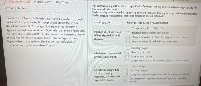 Solved Imaging Studies The client is a 77 -year-old female | Chegg.com