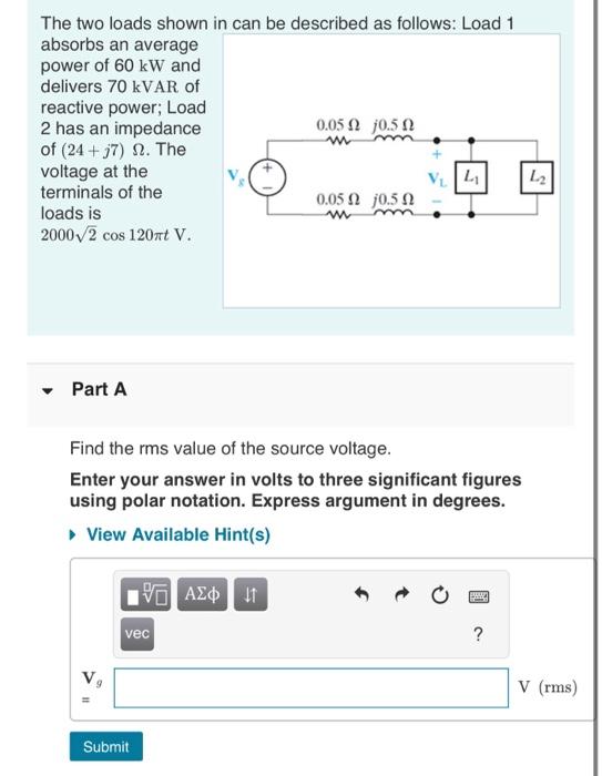 Solved Part B) By how many Microseconds is the load voltage | Chegg.com