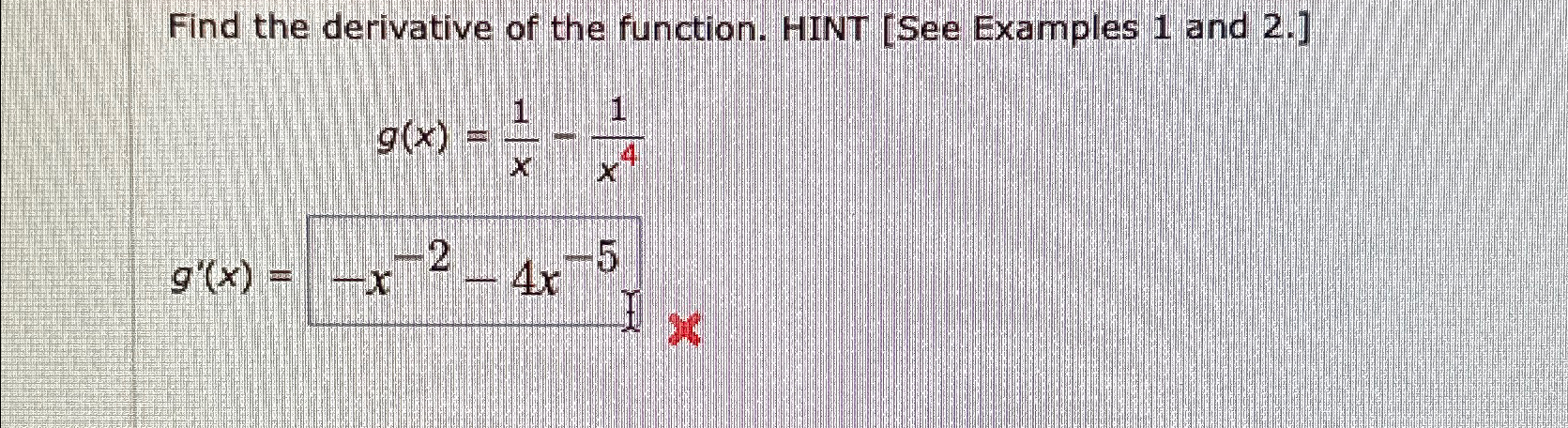 Solved Find The Derivative Of The Function. HINT [See | Chegg.com