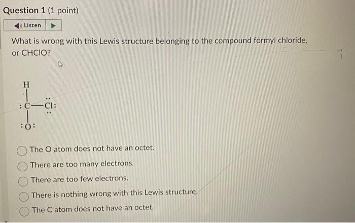 Solved What is wrong with this Lewis structure belonging to | Chegg.com