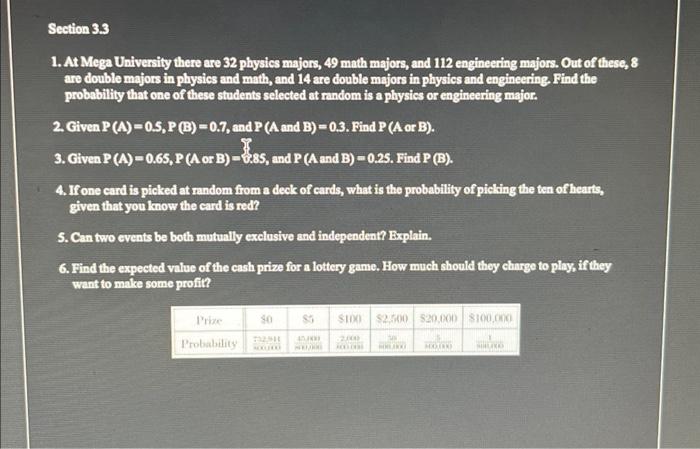 Solved 1. At Mega University there are 32 physics majors, 49 | Chegg.com