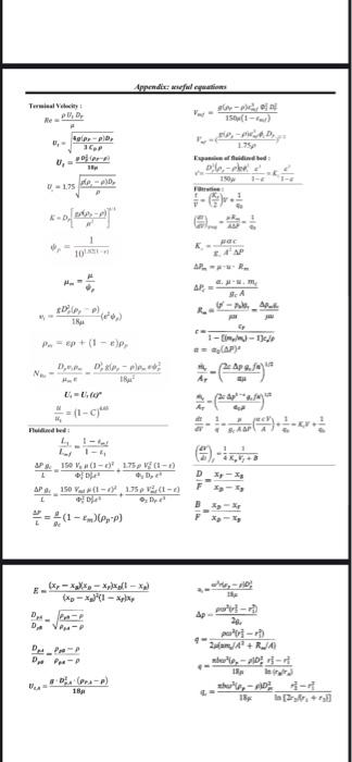 Terminal Velocity
PU, Dy
Ne-
Agip-pi
SCOP
#D) (PPP)
18p
U?=
-1.75
K-D
de-PD?
P
100
EDP (P?P)
18
Pep + (1e)p,
D,
N
Hat
-(1-c)
