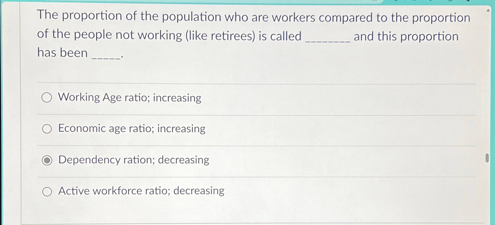 Solved The proportion of the population who are workers | Chegg.com