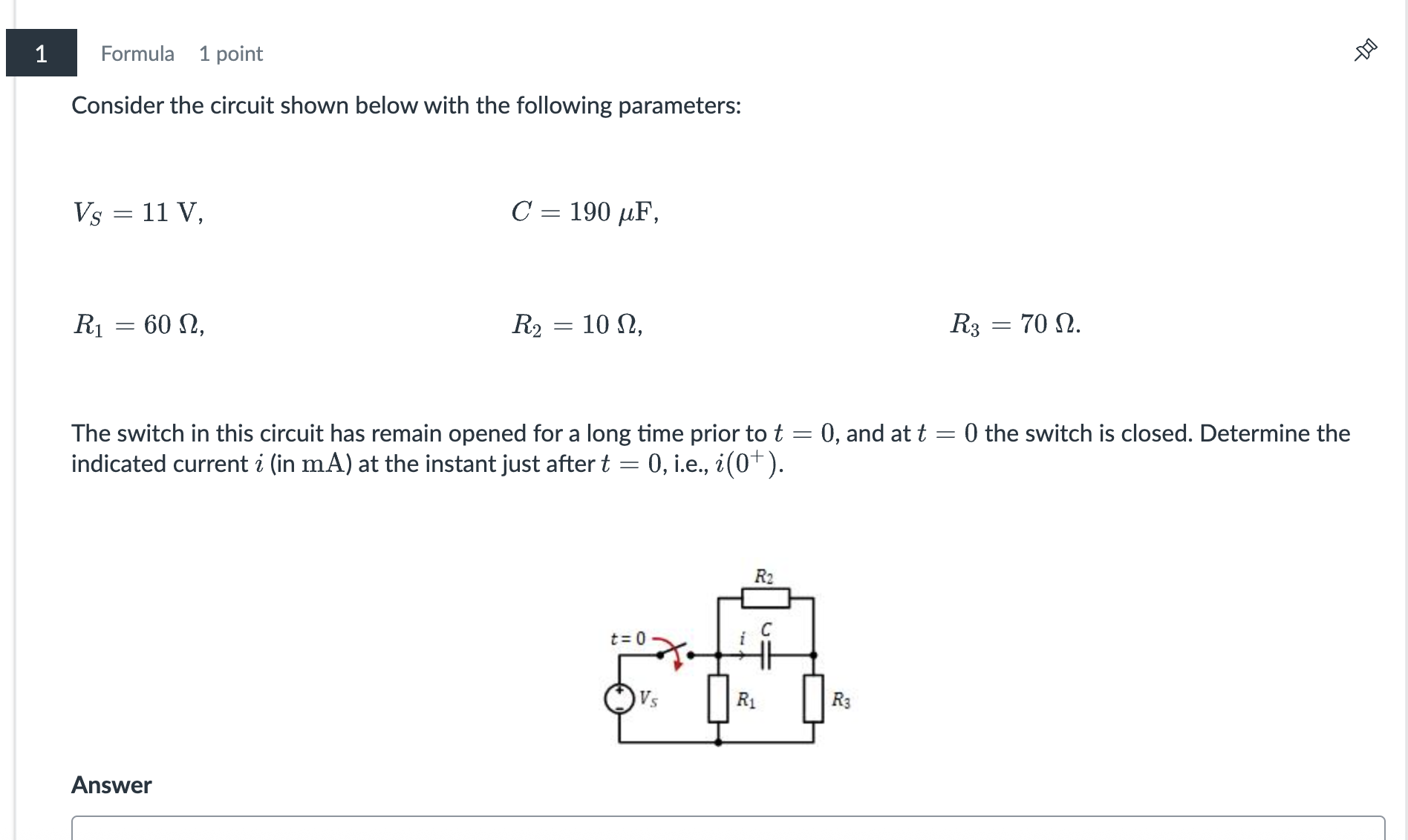 Solved Consider the circuit shown below with the following | Chegg.com