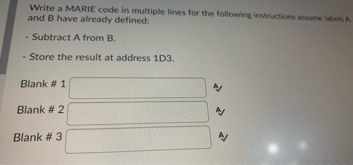 Solved Using the given section of the MARIE memory space: a. | Chegg.com