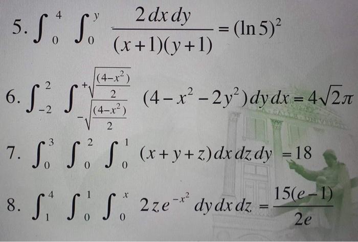 Solved Assignment 2.%: Multiple Integrals | Chegg.com