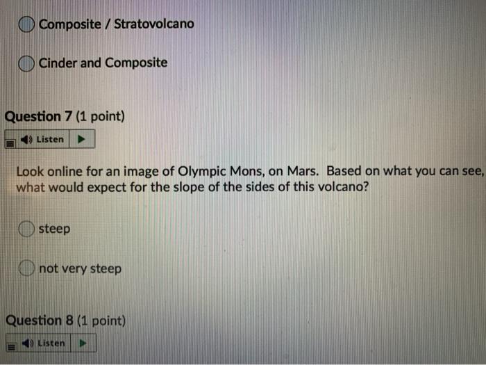 Solved Question 1 (1 point) Listen An intermediate magma can