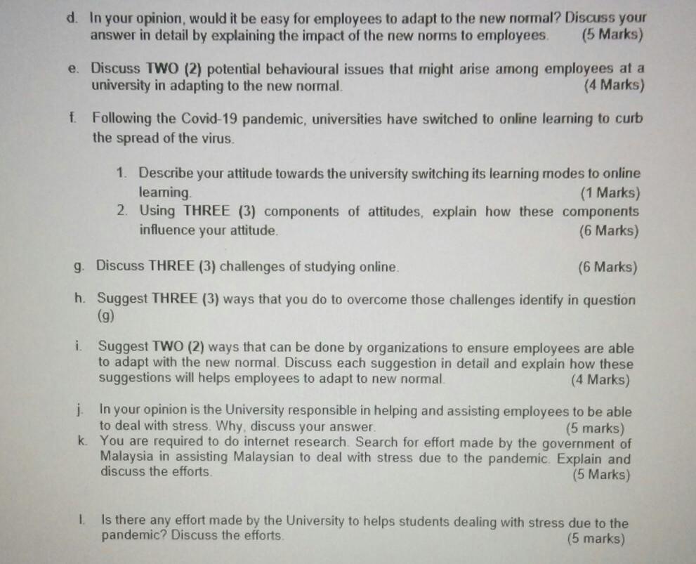 Solved Online marking An examining organization has been