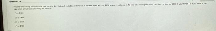 Question 13 You are con una new mendung von 3000 con 100 years Youpettet atentie sold for $300 Our RRSION Wat is the D. OS OM