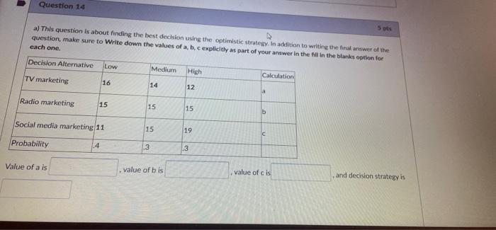 Solved Question 14 5 pts a) This question is about finding | Chegg.com