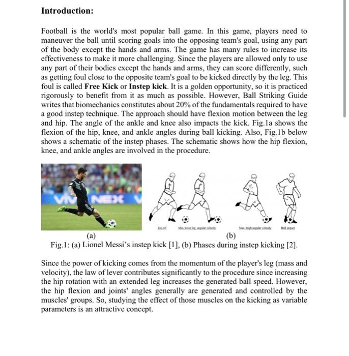 Introduction Football is the world's most popular