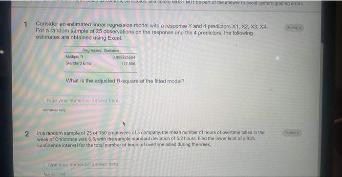 Solved Consider an estimated linear regression model with a | Chegg.com