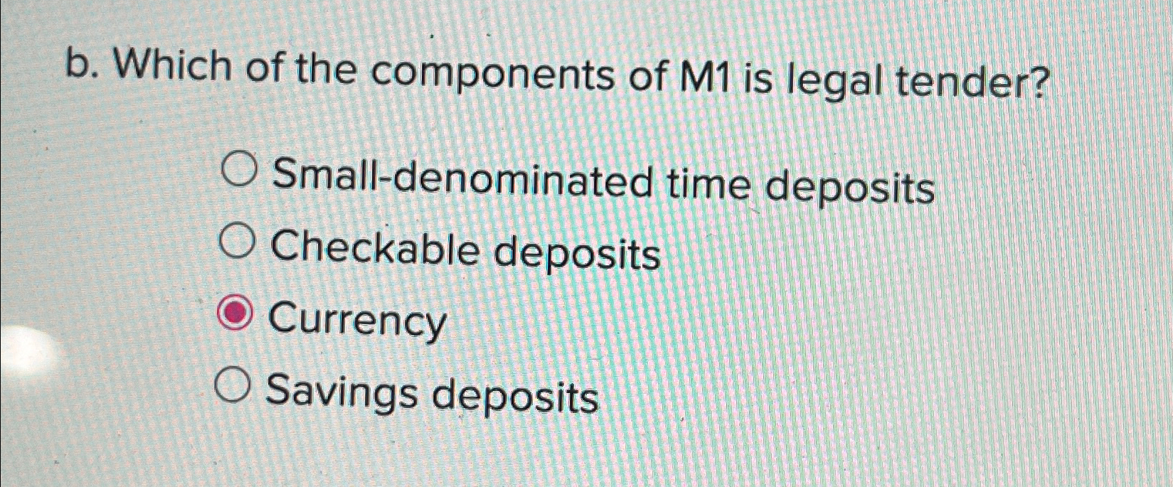 Solved b. ﻿Which of the components of M1 ﻿is legal