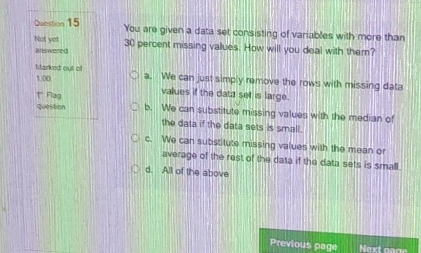 Solved Question 15 Not yer You are given a data set | Chegg.com