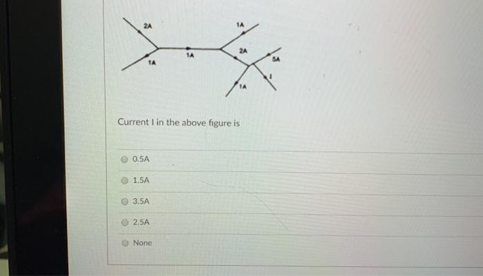 Solved 1A TA Current in the above figure is 0.5A 1.5A 3.5A | Chegg.com