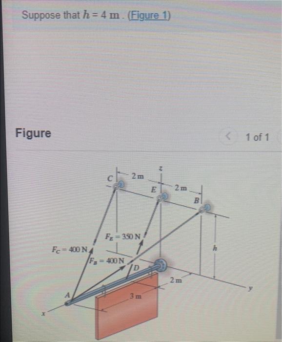 Solved Suppose that h=4 m. (Figure 1 ) FigureDetermine the | Chegg.com