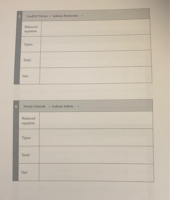 Solved 5 Lead(11) Nitrate + Sodium Hydroxide Balanced
