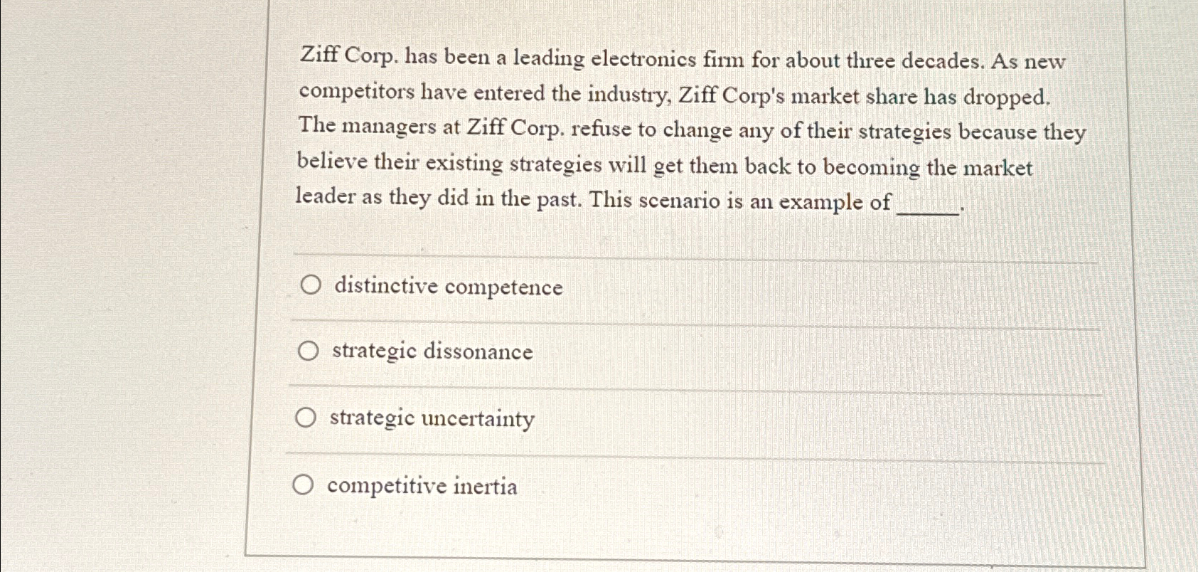 Solved Ziff Corp. has been a leading electronics firm for | Chegg.com