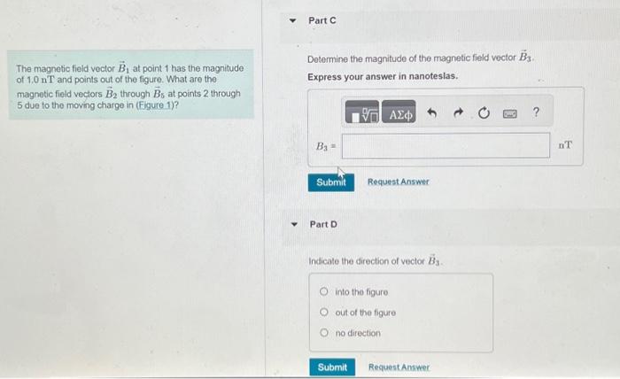 Determine the magnitude of the magnetic field vector | Chegg.com