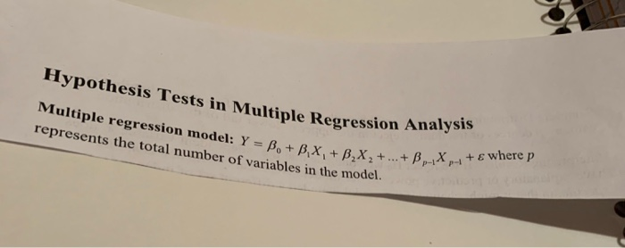 hypothesis test for multiple regression